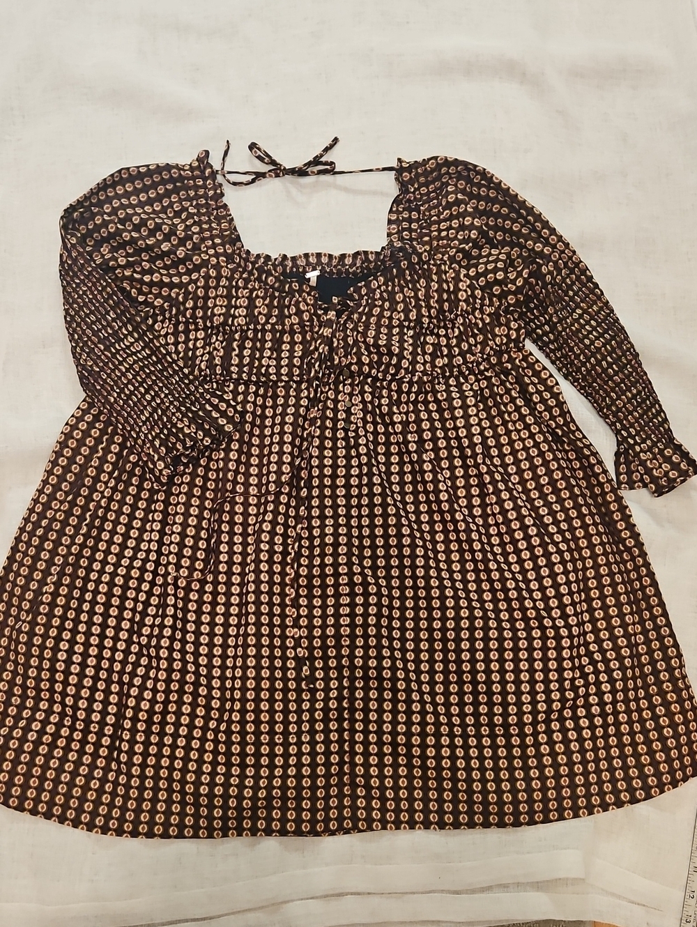 Free People Star Dip Mini Dress In Brown Size Small